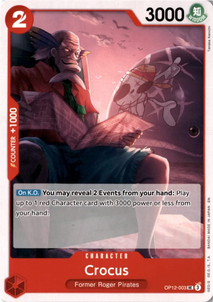 Crocus #OP12-003 - Legacy of the Master - One Piece Card Game - Uncommon - Near Mint
