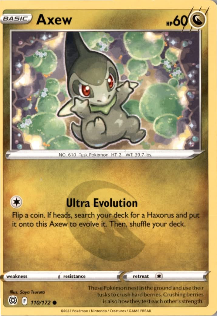 Axew #110/172 - Brilliant Stars - Pokemon - Common - Near Mint