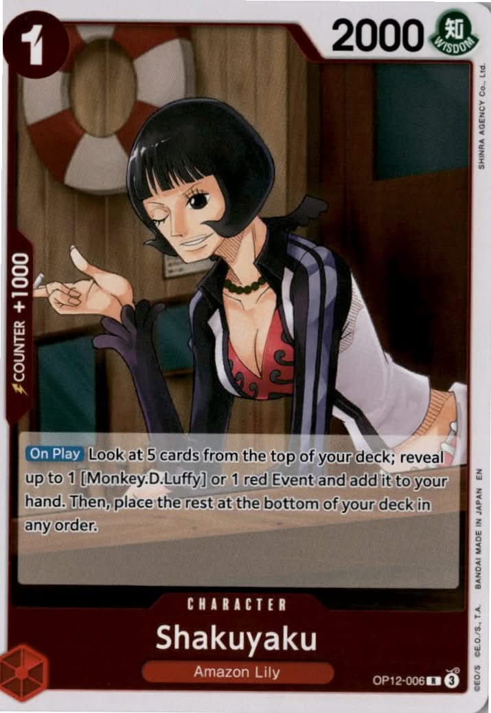 Shakuyaku #OP12-006 - Legacy of the Master - One Piece Card Game - Rare - Near Mint
