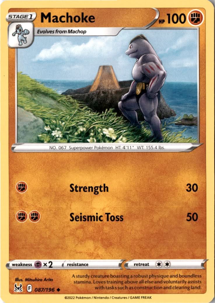 Machoke #087/196 - Lost Origin - Pokemon - Uncommon - Near Mint