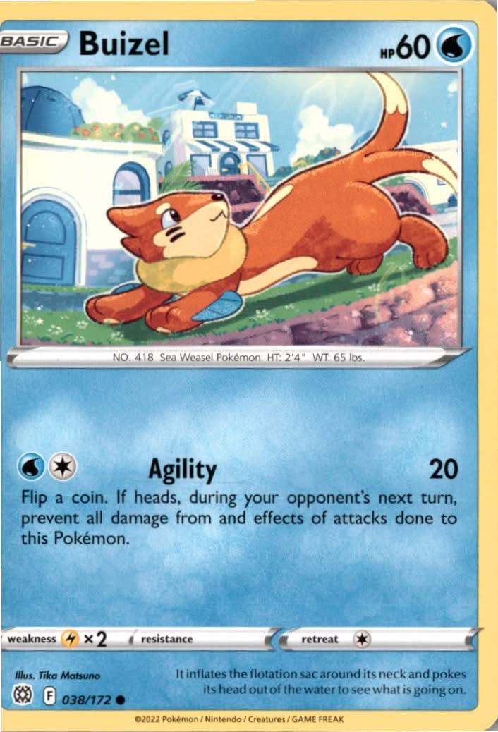 Buizel #038/172 - Brilliant Stars - Pokemon - Common - Near Mint
