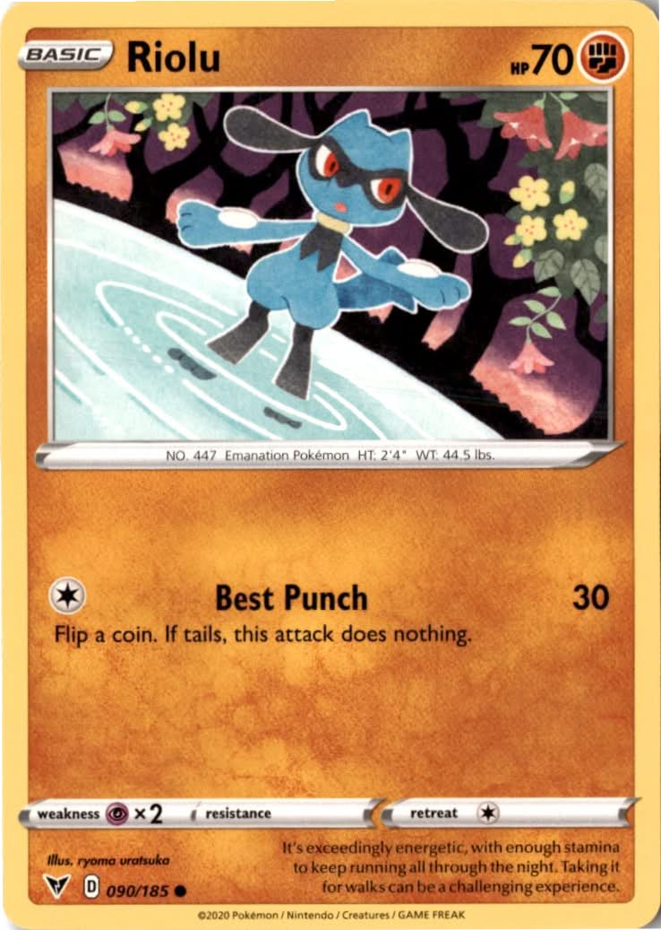 Riolu #90/185 - Vivid Voltage - Pokemon - Common - Near Mint