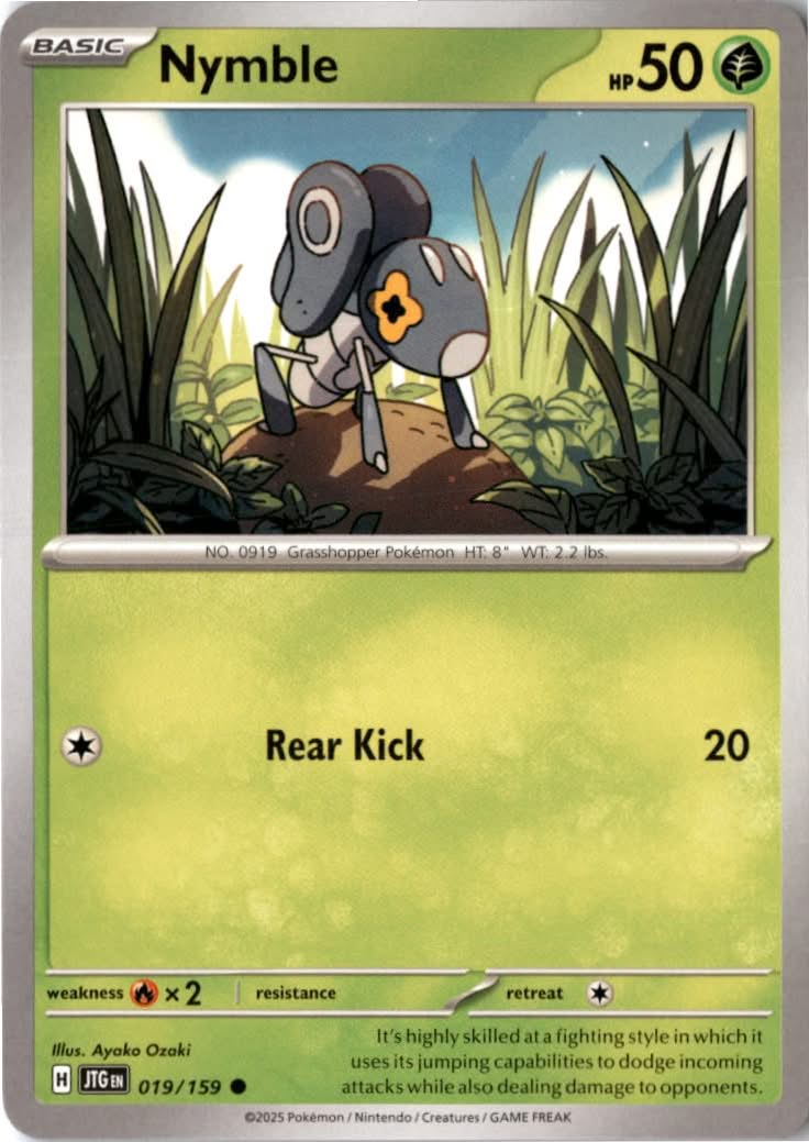 Nymble #019/159 - Journey Together - Pokemon - Common - Near Mint