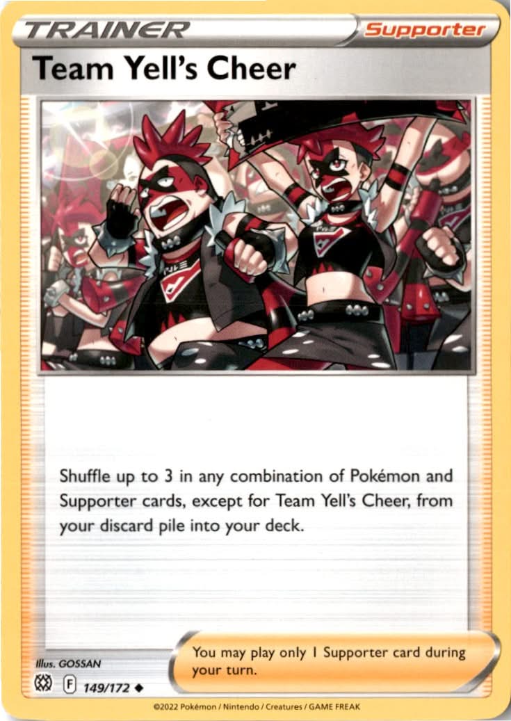Team Yell's Cheer #149/172 - Brilliant Stars - Pokemon - Uncommon - Near Mint