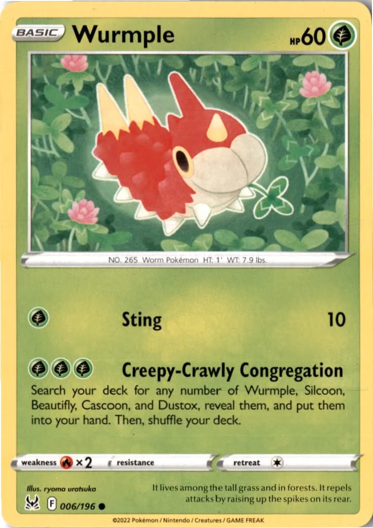 Wurmple #006/196 - Lost Origin - Pokemon - Common - Near Mint