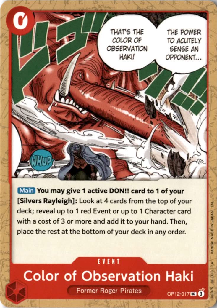 Color of Observation Haki #OP12-017 - Legacy of the Master - One Piece Card Game - Uncommon - Near Mint