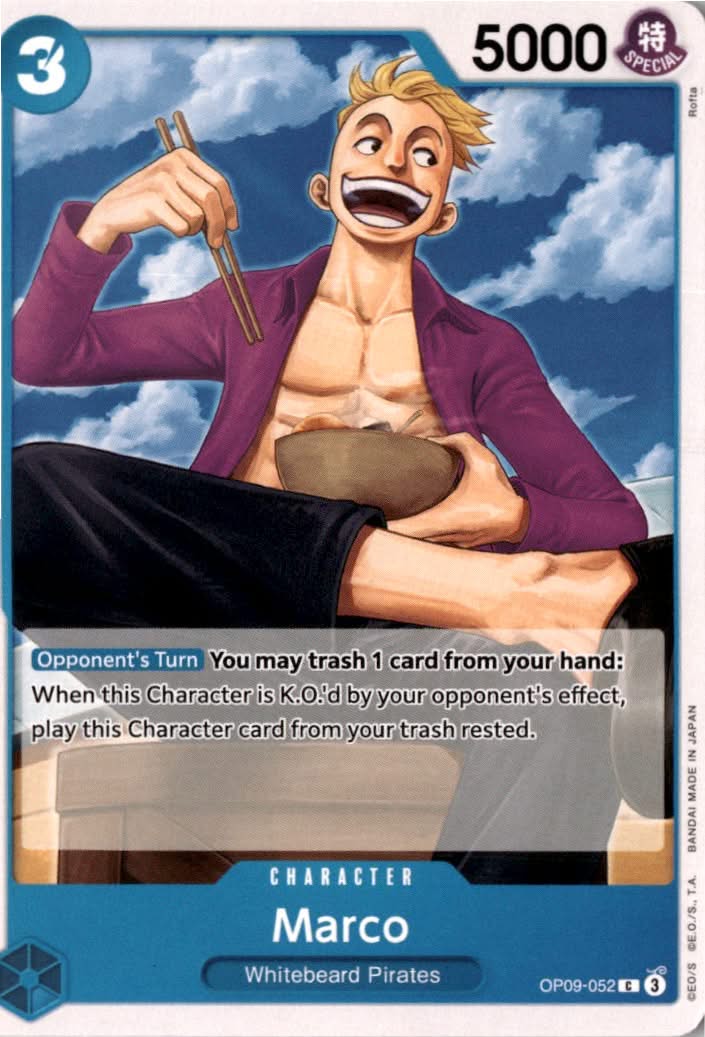 Marco #OP09-052 - Emperors in the New World - One Piece Card Game - Common - Near Mint
