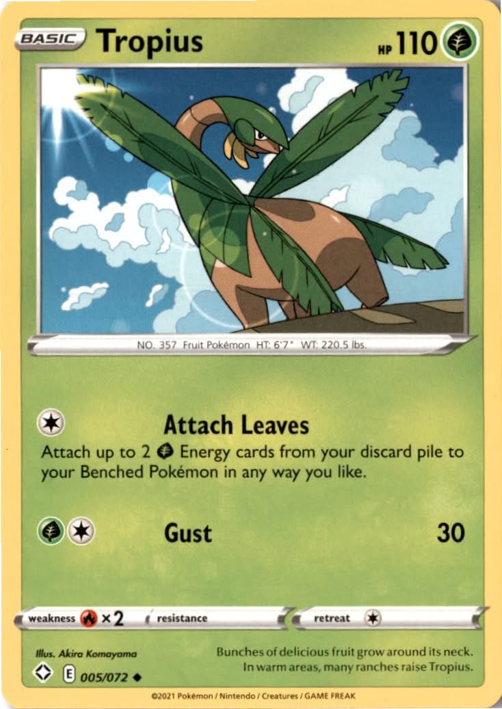 Tropius #5/72 - Shining Fates - Pokemon - Uncommon - Near Mint