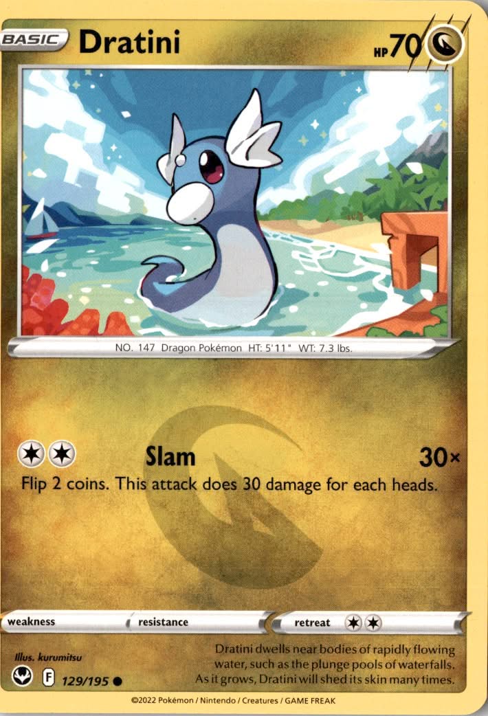 Dratini #129/195 - Silver Tempest - Pokemon - Common - Near Mint