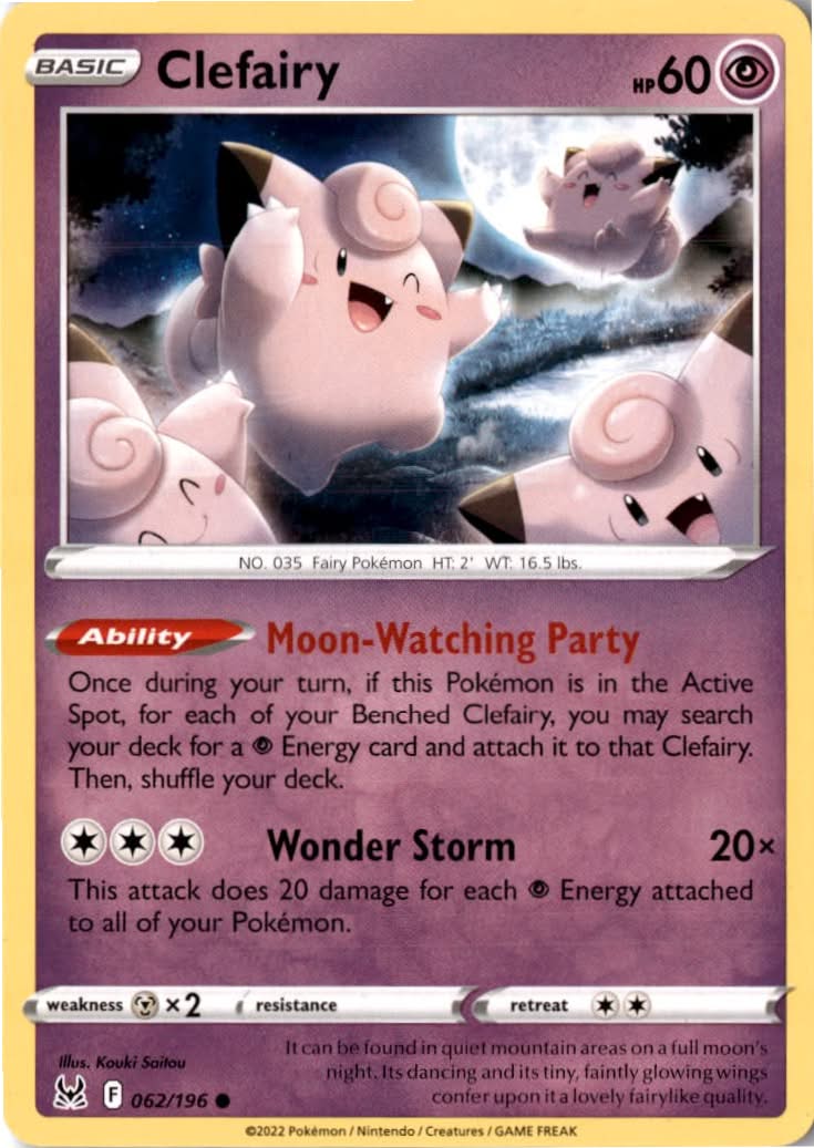 Clefairy #062/196 - Lost Origin - Pokemon - Common - Near Mint