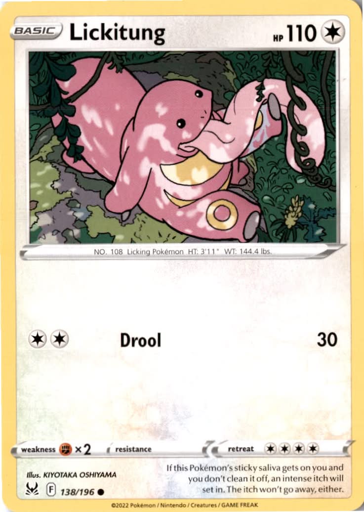 Lickitung #138/196 - Lost Origin - Pokemon - Common - Near Mint