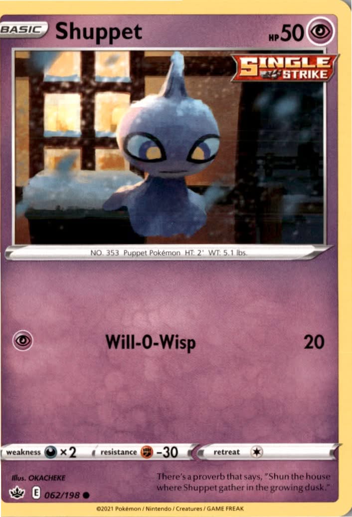 Shuppet #62/198 - Chilling Reign - Pokemon - Common - Near Mint