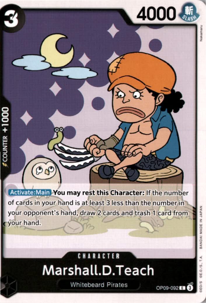 Marshall.D.Teach #OP09-092 - Emperors in the New World - One Piece Card Game - Common - Near Mint