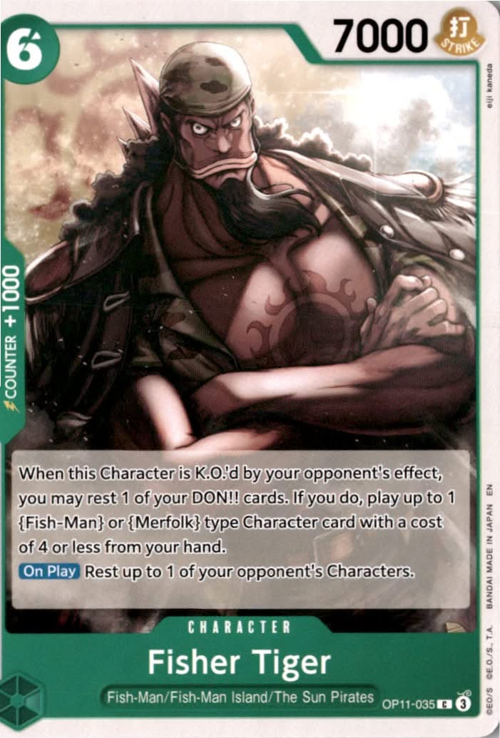 Fisher Tiger #OP11-035 - A Fist of Divine Speed - One Piece Card Game - Common - Near Mint