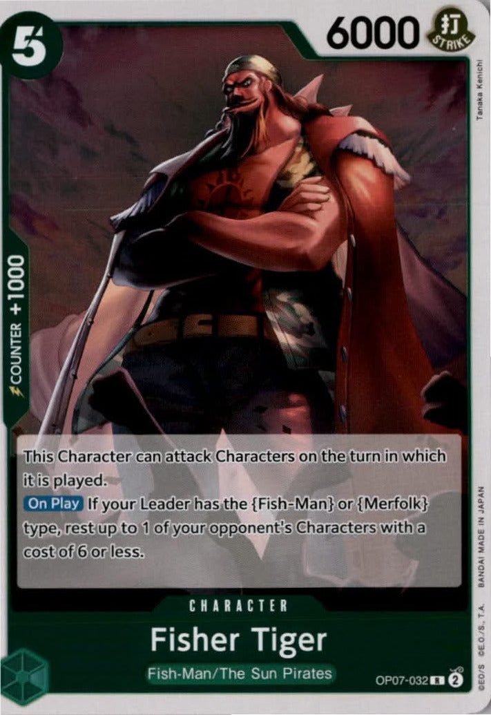 Fisher Tiger #OP07-032 - 500 Years in the Future - One Piece Card Game - Rare - Near Mint