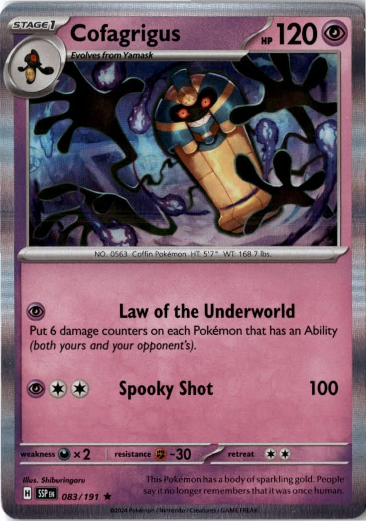 Cofagrigus #083/191 - Surging Sparks - Pokemon - Rare - Near Mint