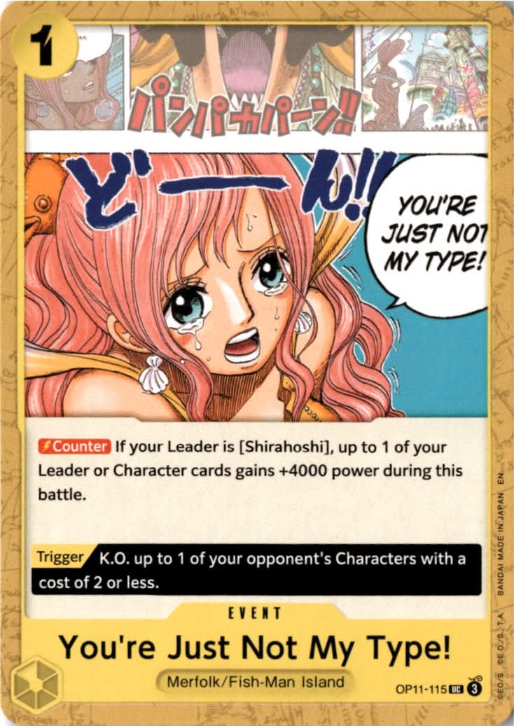 You're Just Not My Type! #OP11-115 - A Fist of Divine Speed - One Piece Card Game - Uncommon - Near Mint