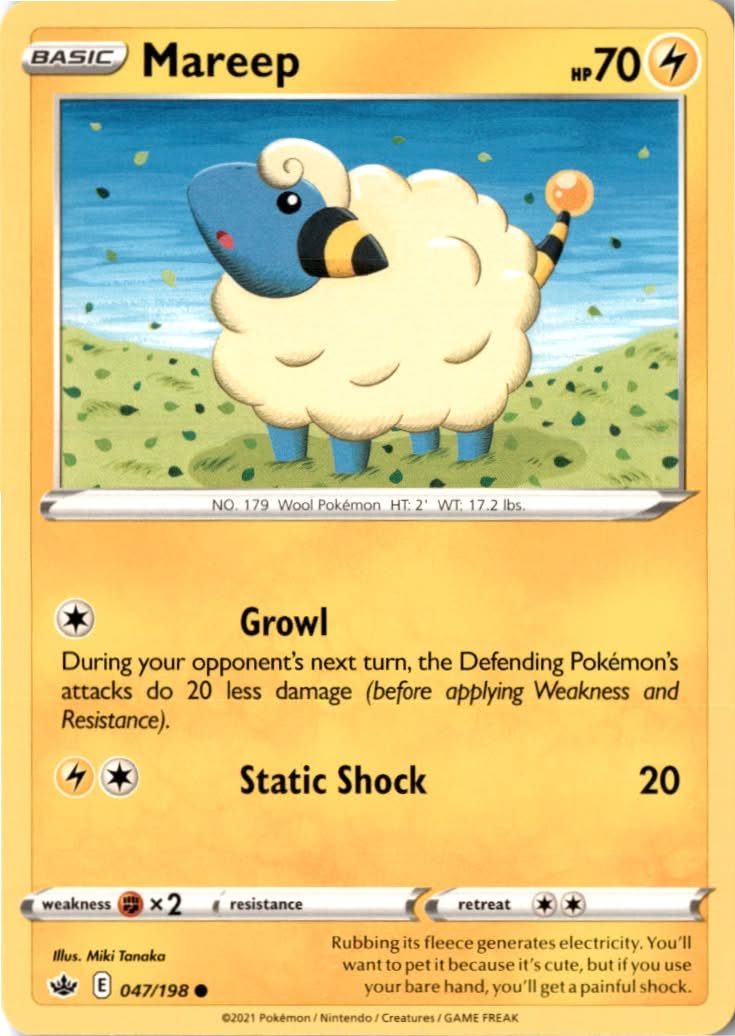 Mareep #47/198 - Chilling Reign - Pokemon - Common - Near Mint