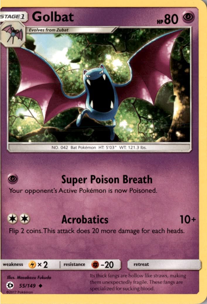 Golbat #55/149 - Sun & Moon - Pokemon - Uncommon - Near Mint
