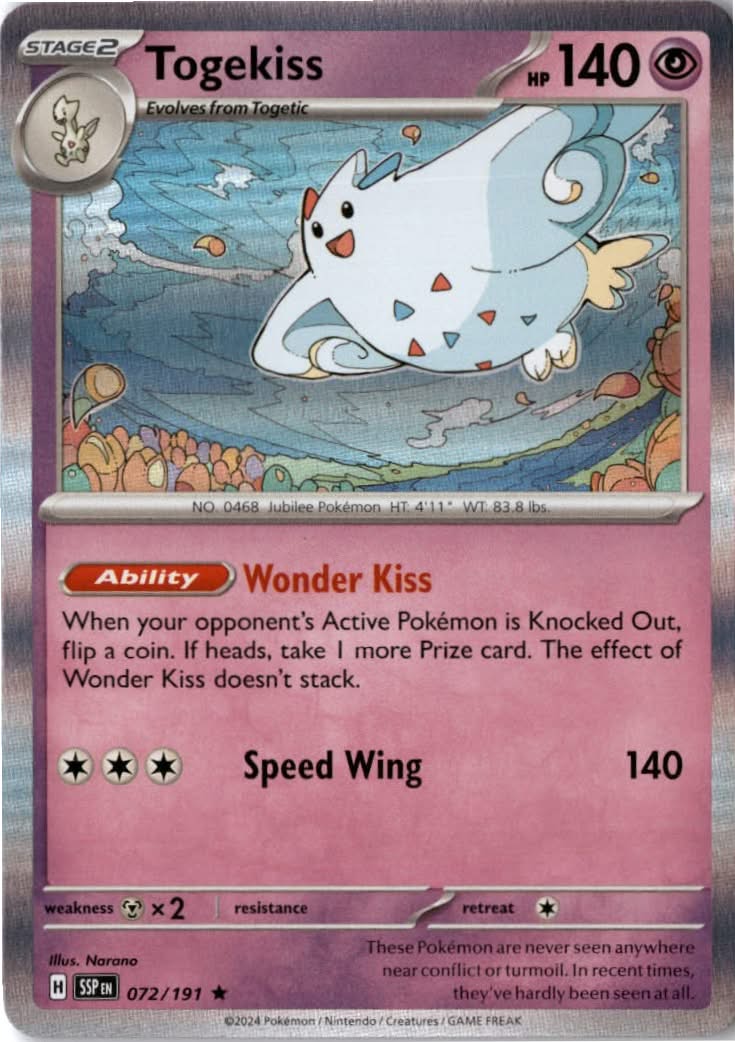 Togekiss #072/191 - Surging Sparks - Pokemon - Rare - Near Mint