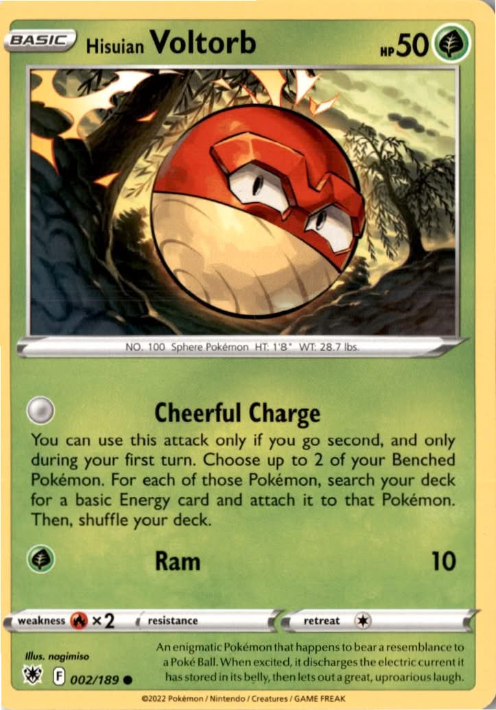 Hisuian Voltorb #002/189 - Astral Radiance - Pokemon - Common - Near Mint
