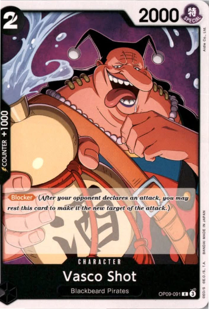 Vasco Shot #OP09-091 - Emperors in the New World - One Piece Card Game - Common - Near Mint