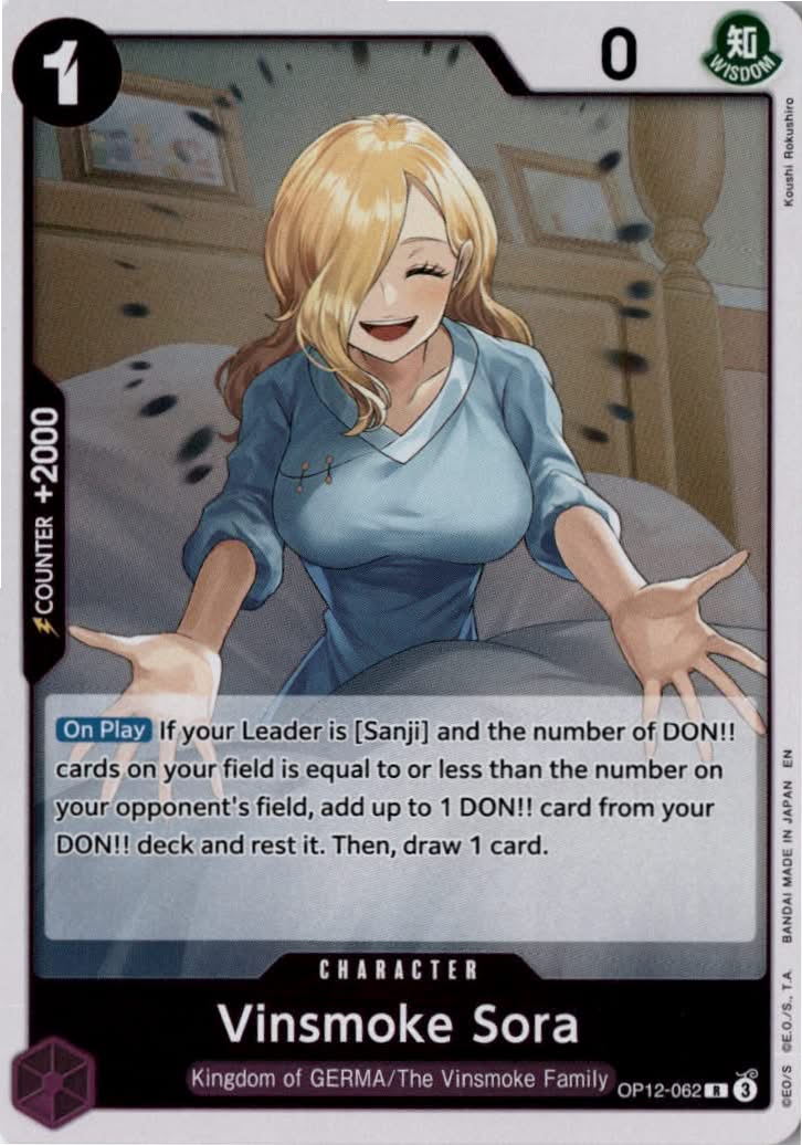 Vinsmoke Sora #OP12-062 - Legacy of the Master - One Piece Card Game - Rare - Near Mint
