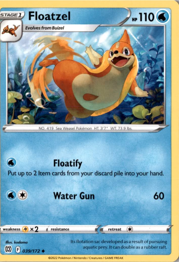 Floatzel #039/172 - Brilliant Stars - Pokemon - Uncommon - Near Mint