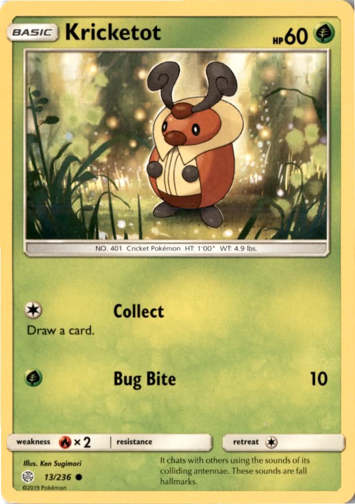 Kricketot #13/236 - Cosmic Eclipse - Pokemon - Common - Near Mint