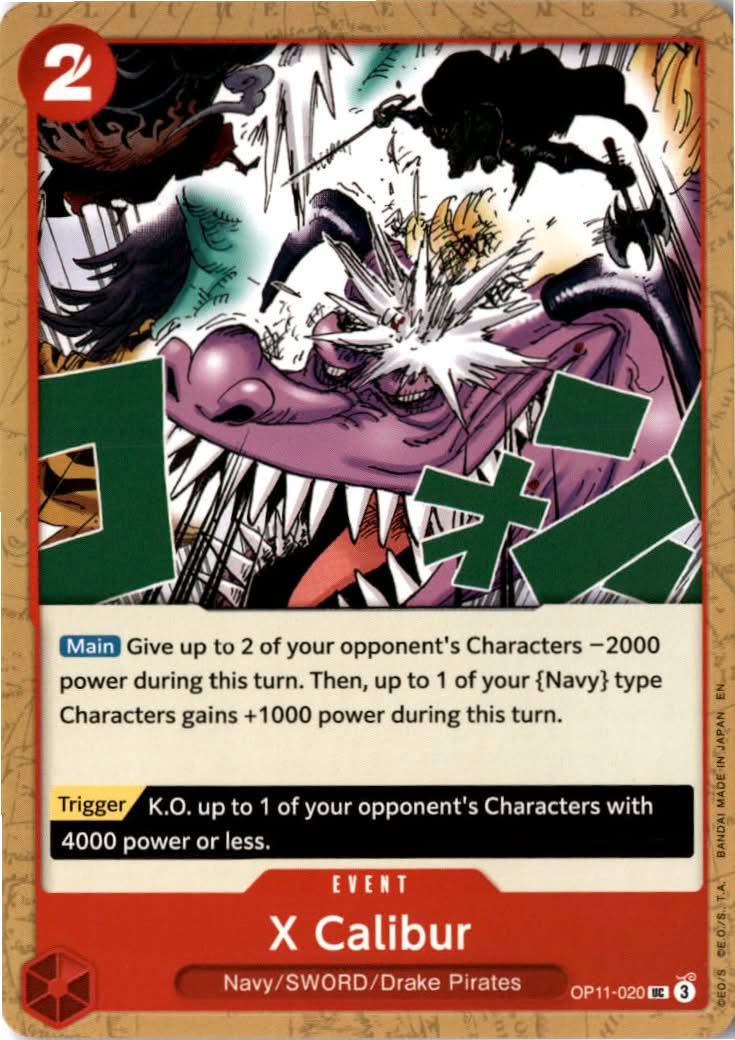 X Calibur #OP11-020 - A Fist of Divine Speed - One Piece Card Game - Uncommon - Near Mint