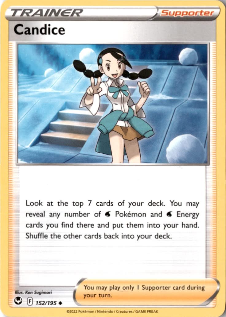 Candice #152/195 - Silver Tempest - Pokemon - Uncommon - Near Mint