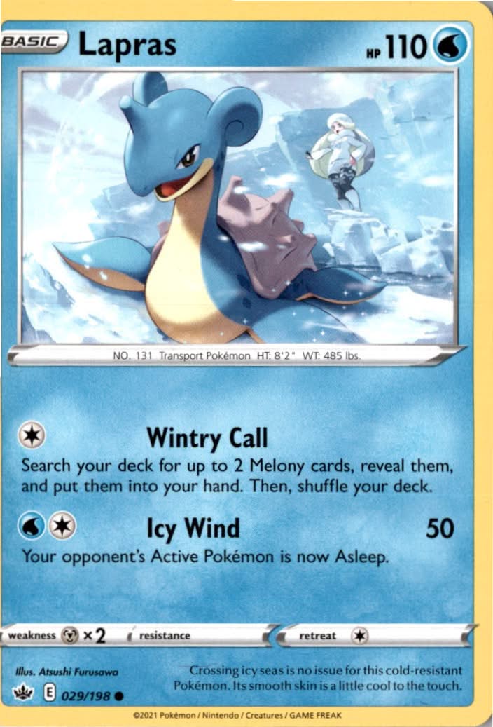 Lapras #29/198 - Chilling Reign - Pokemon - Common - Near Mint