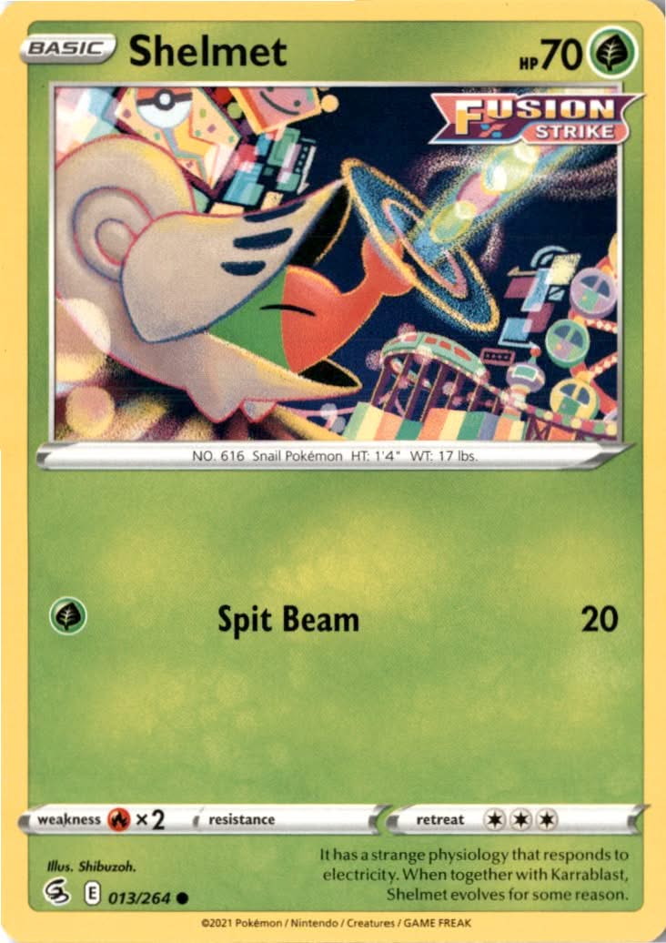 Shelmet #13/264 - Fusion Strike - Pokemon - Common - Near Mint