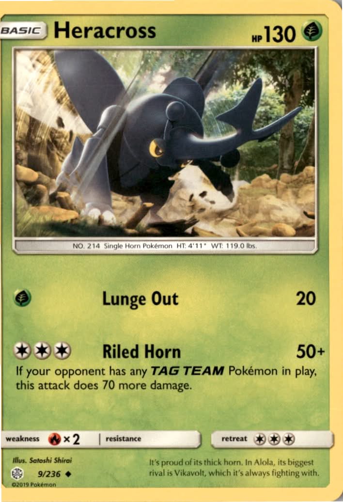 Heracross #9/236 - Cosmic Eclipse - Pokemon - Uncommon - Near Mint