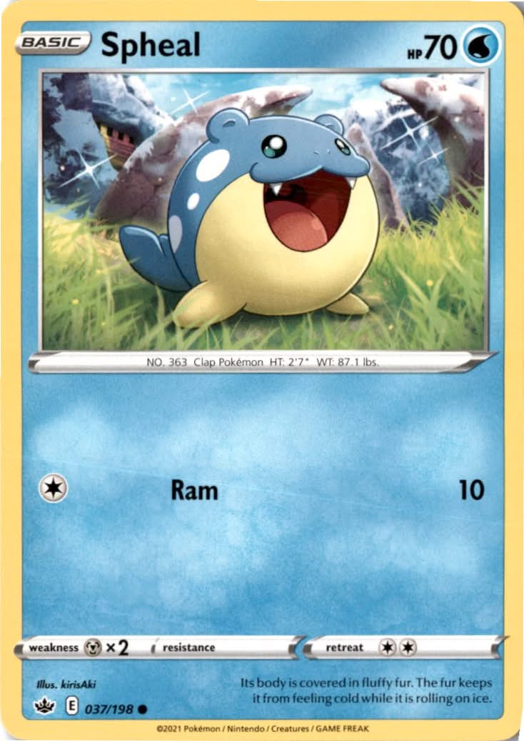 Spheal #37/198 - Chilling Reign - Pokemon - Common - Near Mint