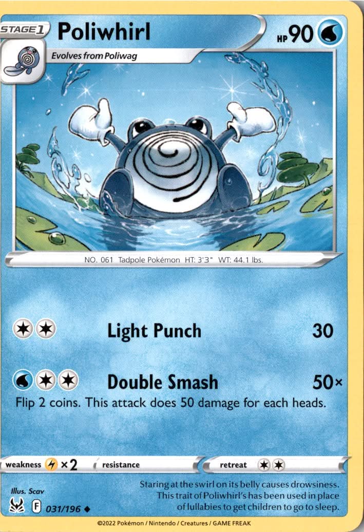 Poliwhirl #031/196 - Lost Origin - Pokemon - Uncommon - Near Mint