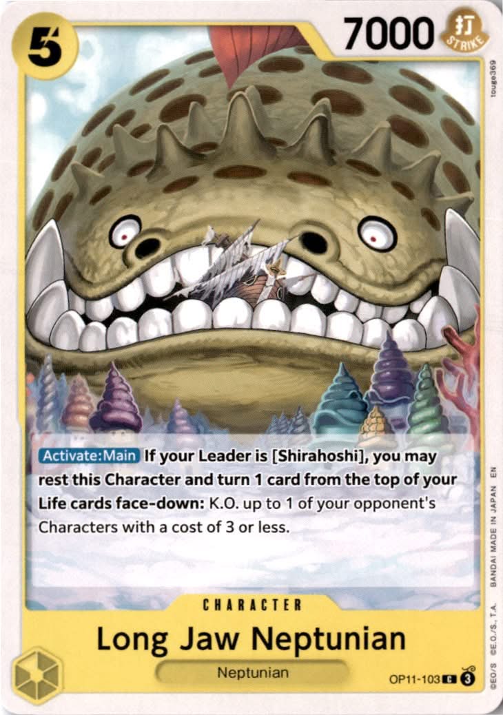 Long-Jaw Neptunian #OP11-103 - A Fist of Divine Speed - One Piece Card Game - Common - Near Mint