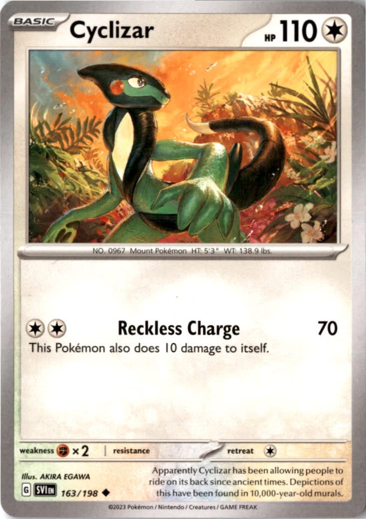 Cyclizar #163/198 - Scarlet & Violet - Pokemon - Uncommon - Near Mint