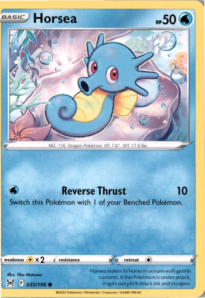 Horsea #035/196 - Lost Origin - Pokemon - Common - Near Mint