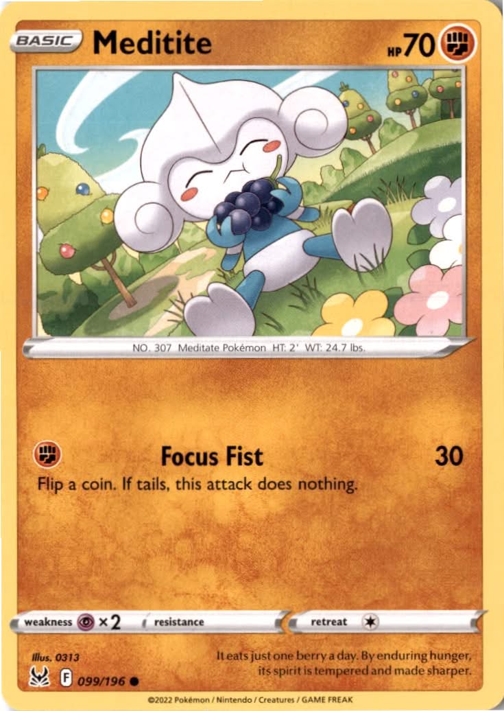 Meditite #099/196 - Lost Origin - Pokemon - Common - Near Mint