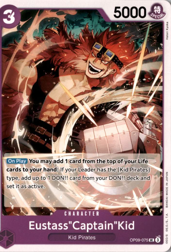 Eustass"Captain"Kid #OP09-075 - Emperors in the New World - One Piece Card Game - Uncommon - Near Mint