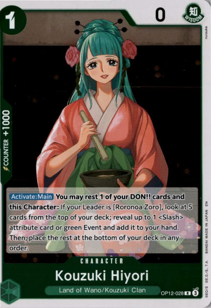 Kouzuki Hiyori #OP12-028 - Legacy of the Master - One Piece Card Game - Rare - Near Mint