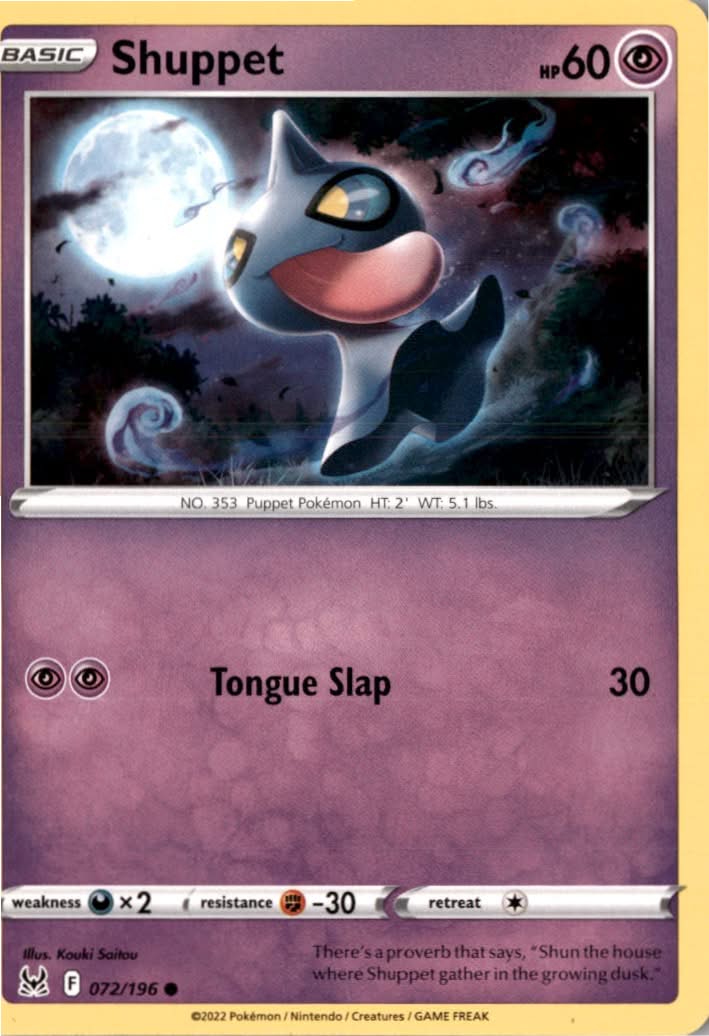 Shuppet #072/196 - Lost Origin - Pokemon - Common - Near Mint