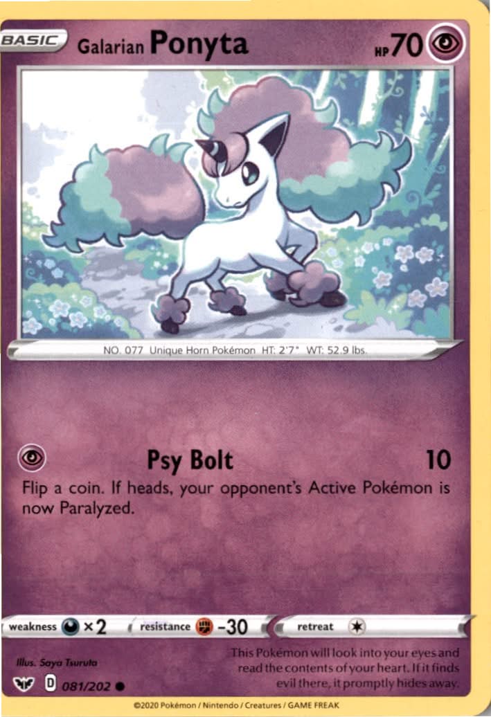 Galarian Ponyta #81/202 - Sword & Shield - Pokemon - Common - Near Mint