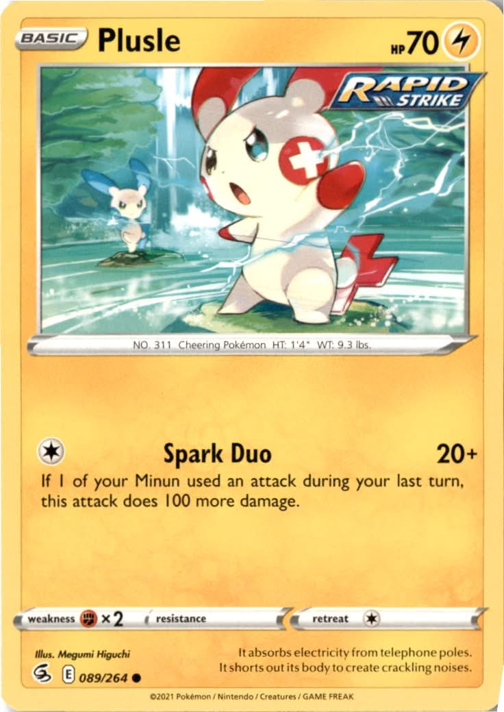 Plusle #89/264 - Fusion Strike - Pokemon - Common - Near Mint