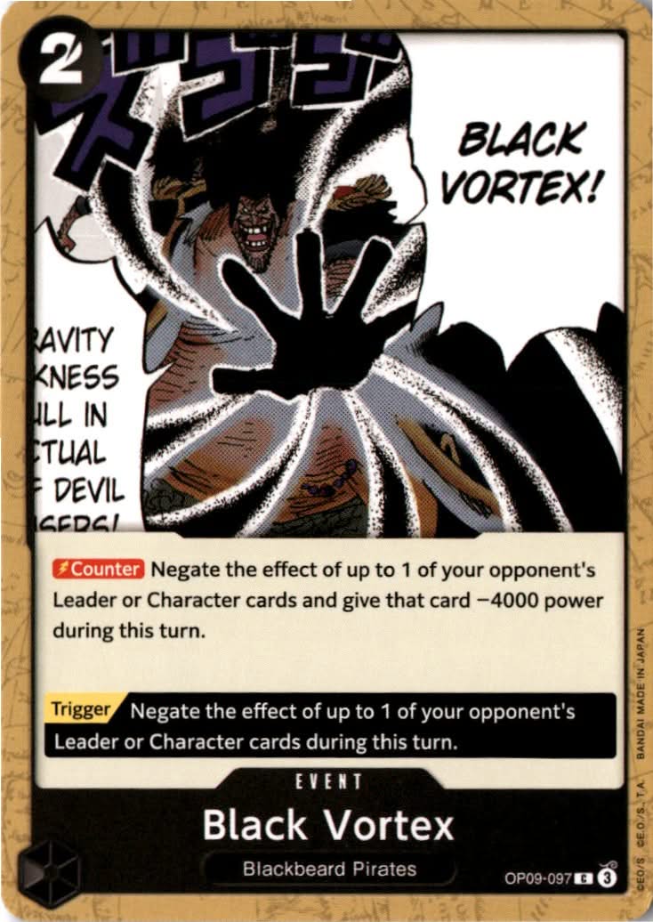 Black Vortex (Reprint) (PRB-02 Reprint) #OP09-097 - Premium Booster -The Best- Vol. 2 - One Piece Card Game - Common - Near Mint