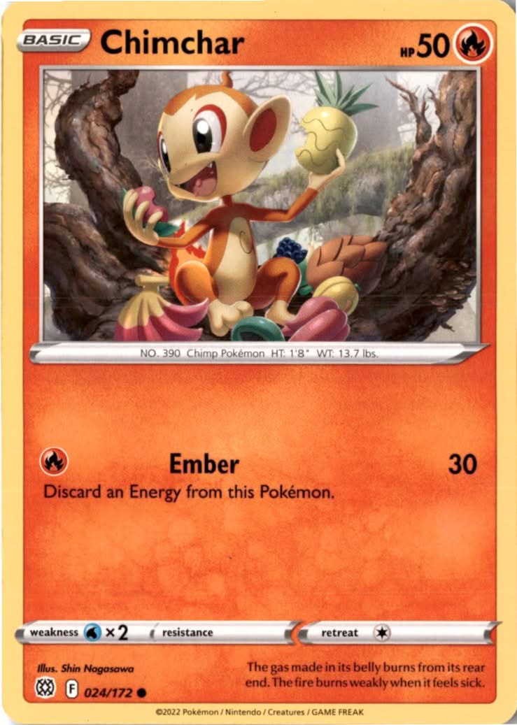 Chimchar #024/172 - Brilliant Stars - Pokemon - Common - Near Mint