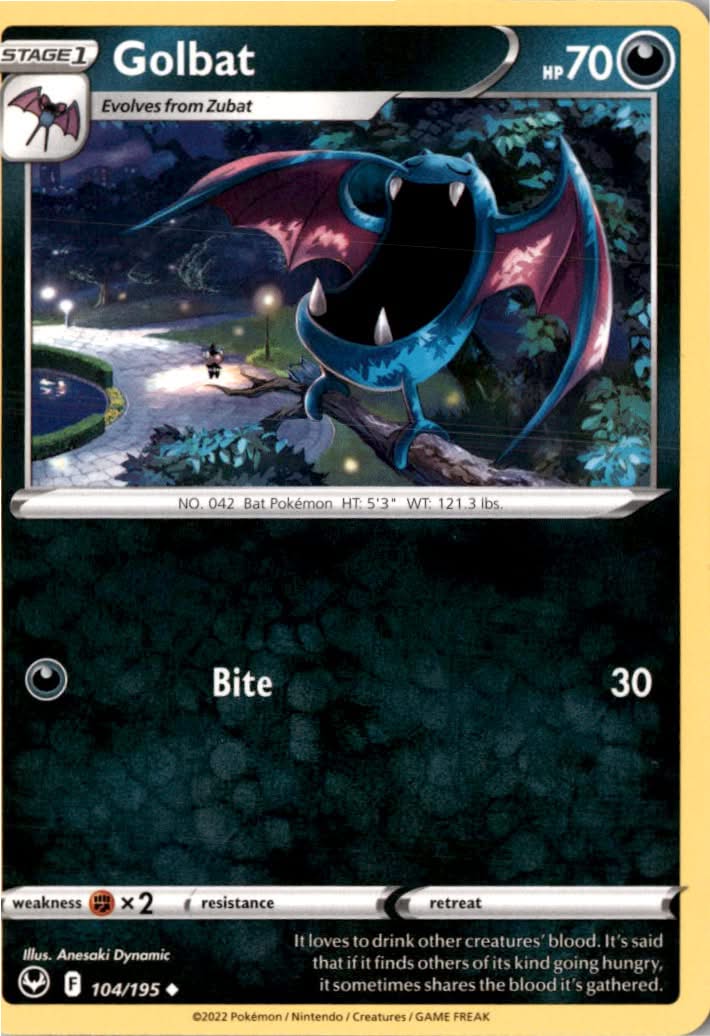 Golbat #104/195 - Silver Tempest - Pokemon - Uncommon - Near Mint