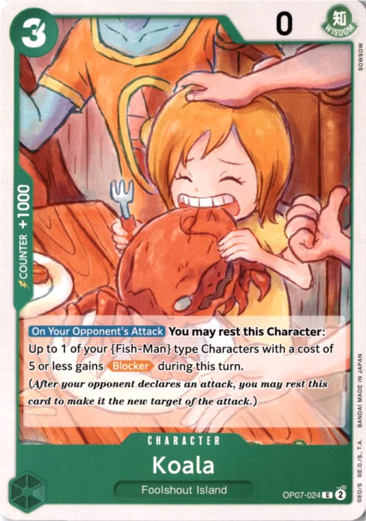Koala #OP07-024 - 500 Years in the Future - One Piece Card Game - Common - Near Mint