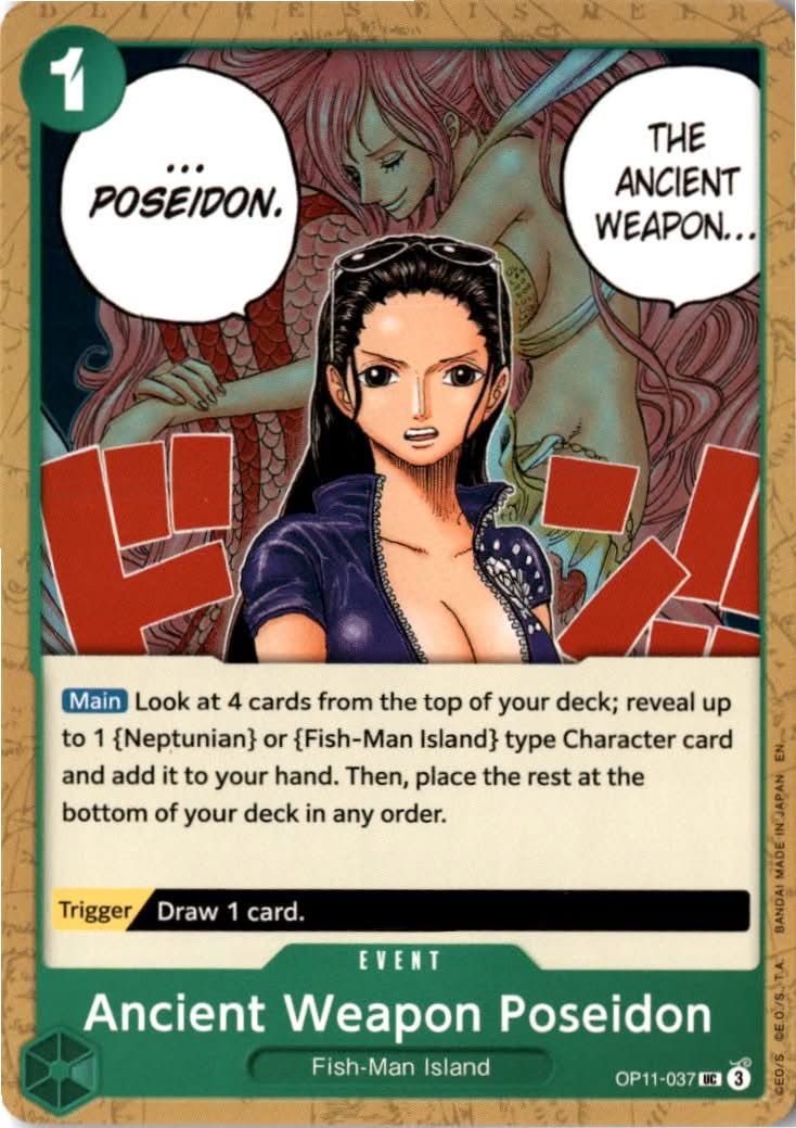 Ancient Weapon Poseidon #OP11-037 - A Fist of Divine Speed - One Piece Card Game - Uncommon - Near Mint